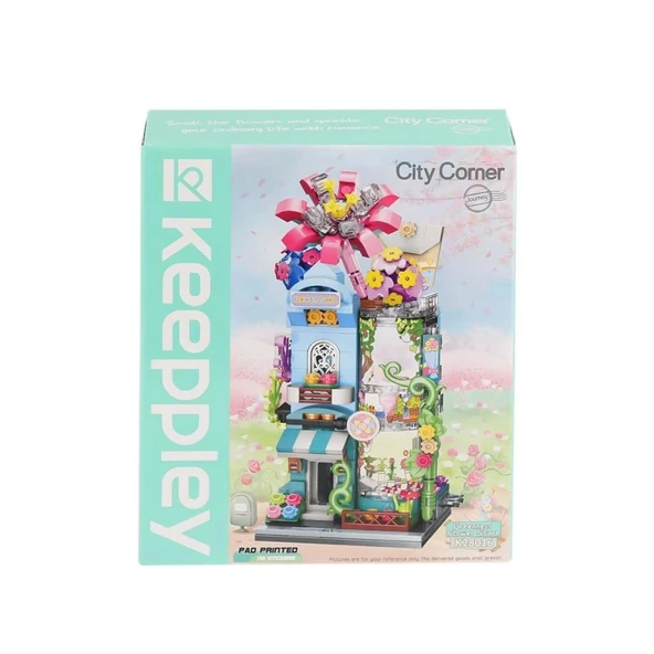 Grenness Flower Store Blok Seti Çocuklar İçin Eğitici ve Eğlenceli Çiçek Dükkanı