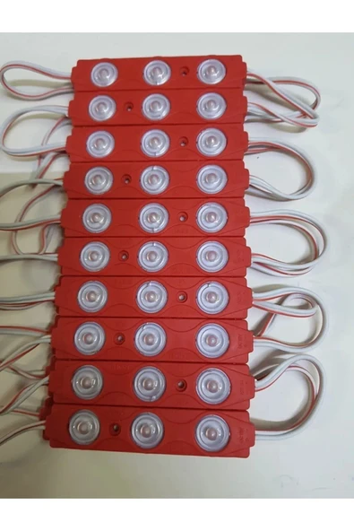 20 Adet 1.2 Watt KIRMIZI Modül Led 2835 Mercekli