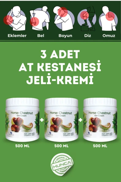 Hunca Care At Kestanesi Jel Krem 500 ml 3 Adet