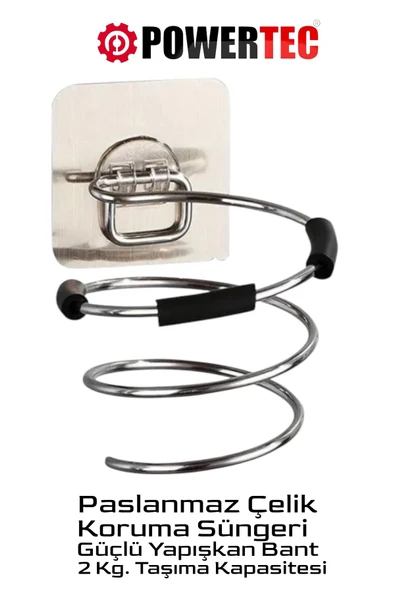 Fön Makinesi & Saç Kurutma Makinesi Askı Aparatı Paslanmaz Çelik