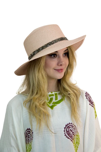 Hasır Kadın Şapka 3855 - Resim 10