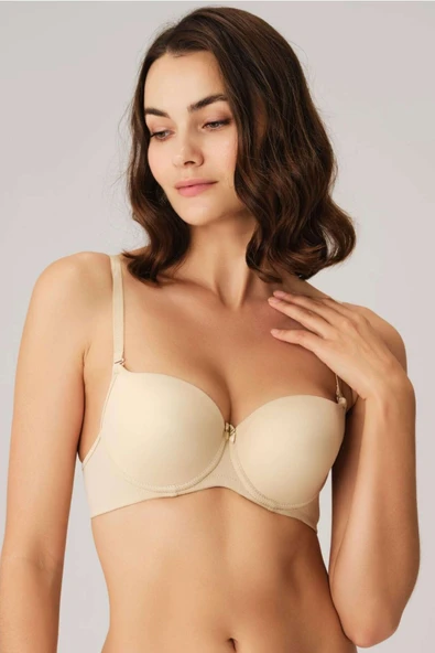 MAN3104S Kadın Balenli Desteksiz Dolgusuz Askıları Çıkabilen Günlük Klasik T-Shirt Sütyeni (3104S) ürün görseli