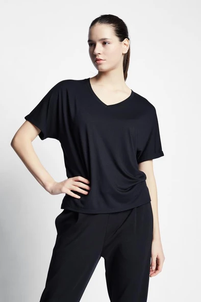 Lescon Lüx Plain Comfort Fit 22BTBS002104-633 Kadın T-Shirt