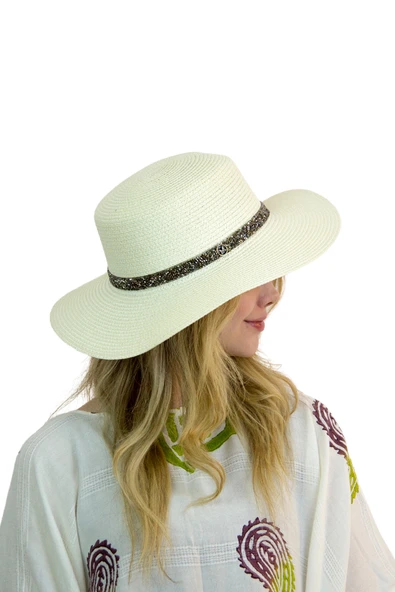 Hasır Kadın Şapka 3855 - Resim 7