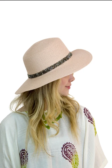 Hasır Kadın Şapka 3855 - Resim 9