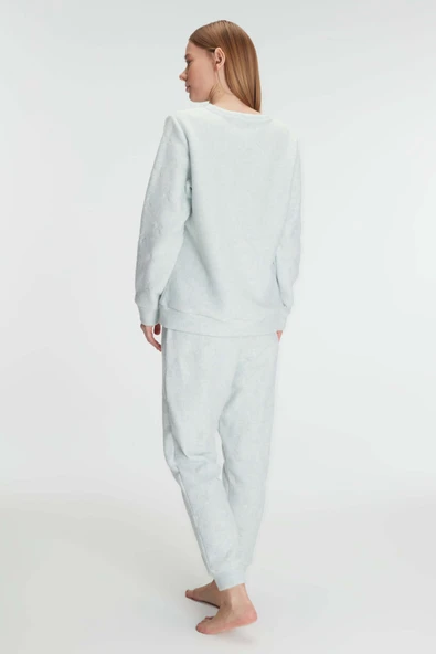 MAN11269 Anıl 11269 Kadın Uzun Kol Polar Pijama Takımı - Resim 2