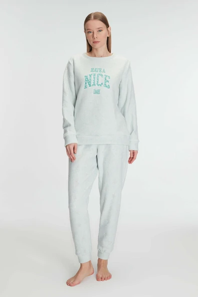 MAN11269 Anıl 11269 Kadın Uzun Kol Polar Pijama Takımı ürün görseli