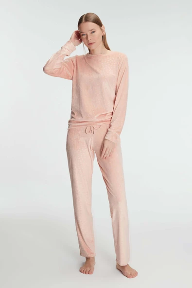 MAN11230 Anıl 11230 Bayan Uzun Kol Sweatshirt ve Pantolon Takım Pijama Takımı - 1