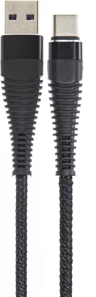 PDAteknoloji USB TYPE-C PD 5A 100 W Örgülü Hızlı Şarj ve Data Kablosu 1 Metre Siyah SZC-04 - Resim 2