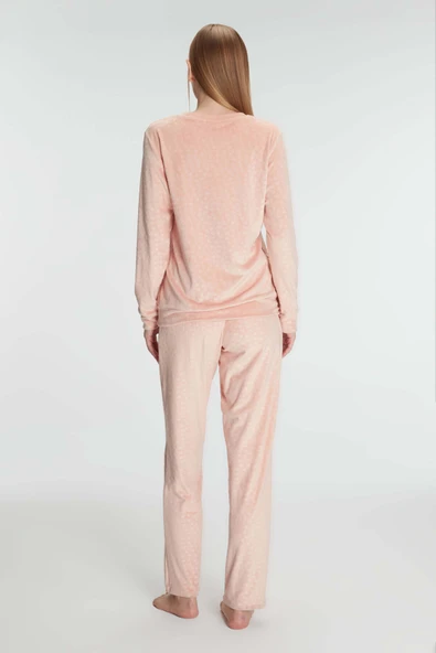 MAN11230 Anıl 11230 Bayan Uzun Kol Sweatshirt ve Pantolon Takım Pijama Takımı - 3