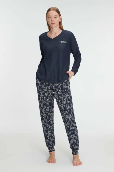 MAN11325 Anıl 11325 Kadın Uzun Kol Sweatshirt Pantolon Pijama Takımı