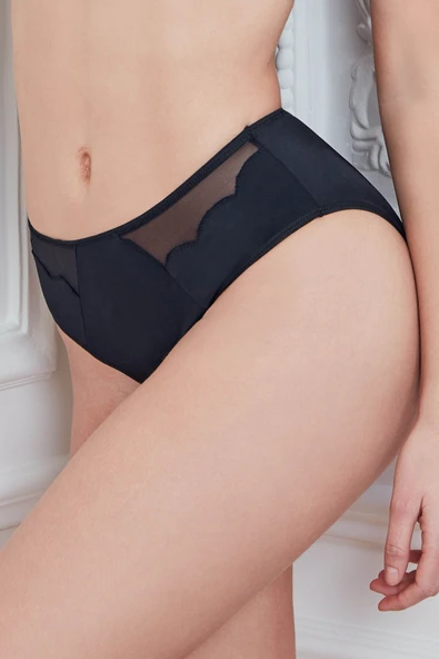 MAN2781 Kadın Mikro Kumaş Tüllü Slip (2781)