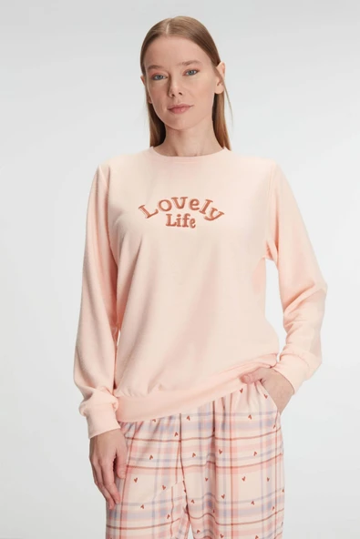 MAN11307 Anıl 11307 Pamuklu Kışlık Uzun Kol Kadın Pijama Takım - 3