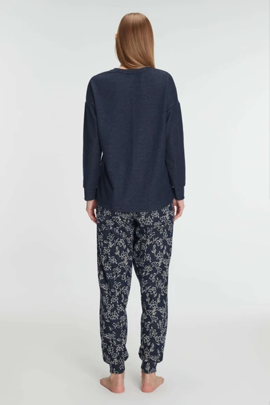 MAN11325 Anıl 11325 Kadın Uzun Kol Sweatshirt Pantolon Pijama Takımı - 2