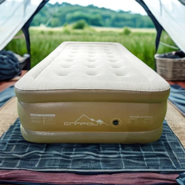 Nurgaz Campout Tek Kişilik Yüksek Şişme Yatak NG C149-Y