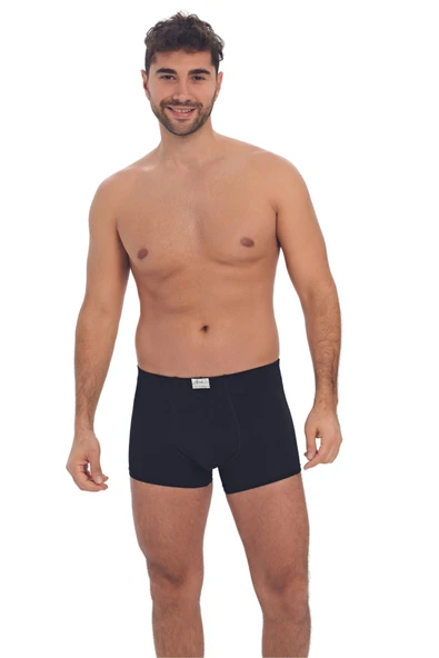 MAN0027 Erkek Pamuklu Geniş Bel Lastikli Klasik Bokser (0027)