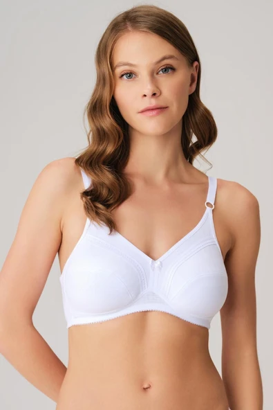 MAN3714 Kadın Pamuklu Balenli Desteksiz Dolgusuz Toparlayıcı Küçültücü Sütyen (3714)