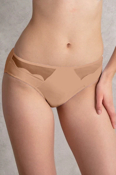MAN2781 Kadın Mikro Kumaş Tüllü Slip (2781)