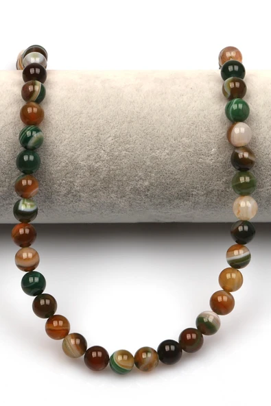 Madagaskar Akik Doğal Taş Dizi 8 mm Küre Kesim - Resim 2