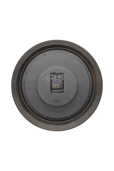 Efe Mark Premium Serisi Antik Eskitme Kadranlı Döner Çarklı Ev ve Ofis Duvar Saati Kabartma Latin Rakamlı 40 CM Bronz - Resim 4