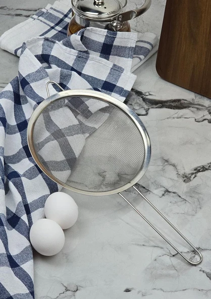 Paslanmaz Mutfak Süzgeç - Sebze Makarna Süzgeci - 18 CM