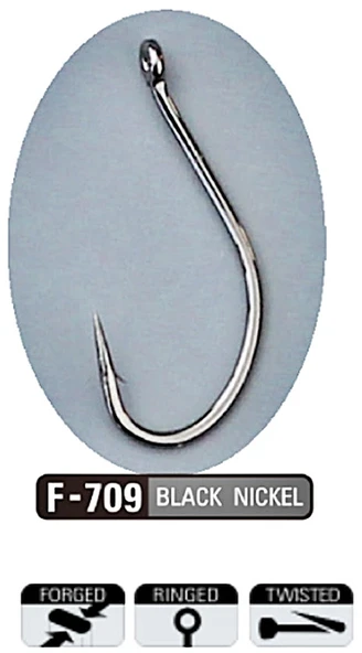 Sasame F-709 BL Nickel Seigo Ringed İğne 3/0 5'li Paket Delikli İğne - Sazan İğnesi - 2