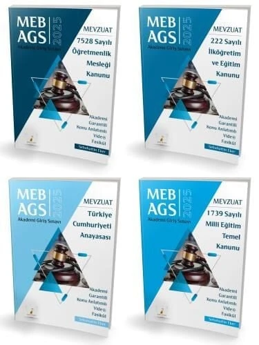 Pelikan 2025 MEB-AGS Mevzuat Bilgisi Konu Anlatımlı Video Fasikül 4 lü Set - Sebahattin Eker Pelikan Yayınları