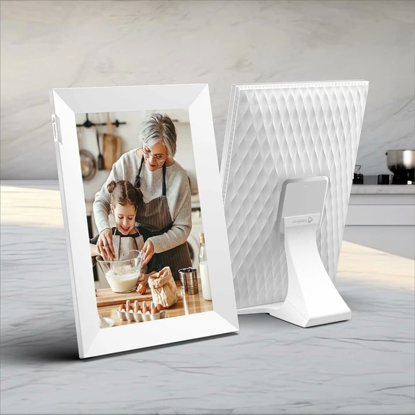 Nixplay 10.1 Inc Dijital Dokunmatik Ekran Resim Çerçevesi - Beyaz - 2