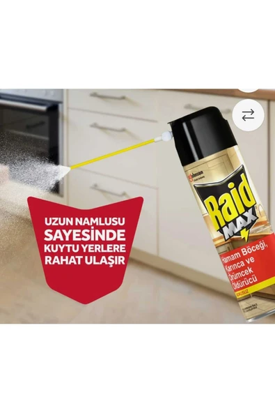 AMBERİAN AMBERİAN RAİD Max Kokusuz Böceksavar 300 Gr - Resim 3