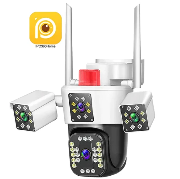 360 Derece 10x Zoom 3 Ekranlı HD Gece Görüş Kamerası Dış Mekan Ve İç Mekan Koruma Yüksek Çözünürlük - 5