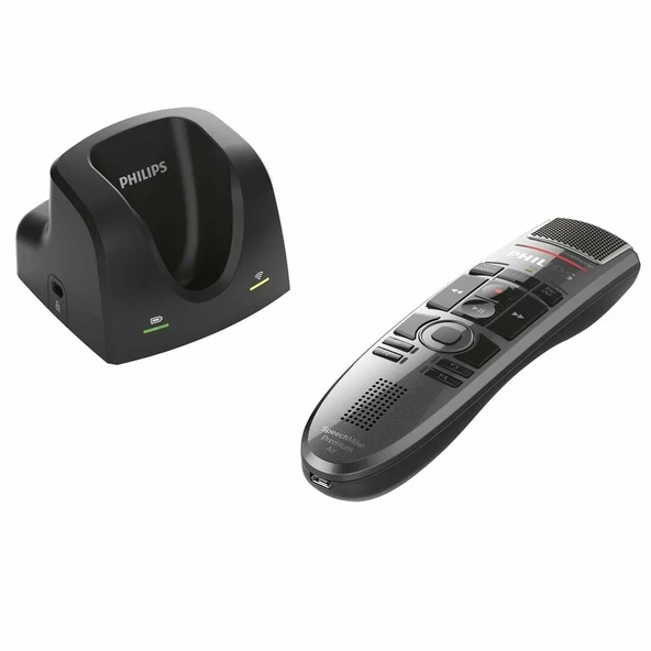 Philips SpeechMike Premium Air Kablosuz Dikte USB Mikrofon, Basmalı Düğme - 2