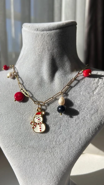 Araç zincir yılbaşı charm kolye - Resim 3