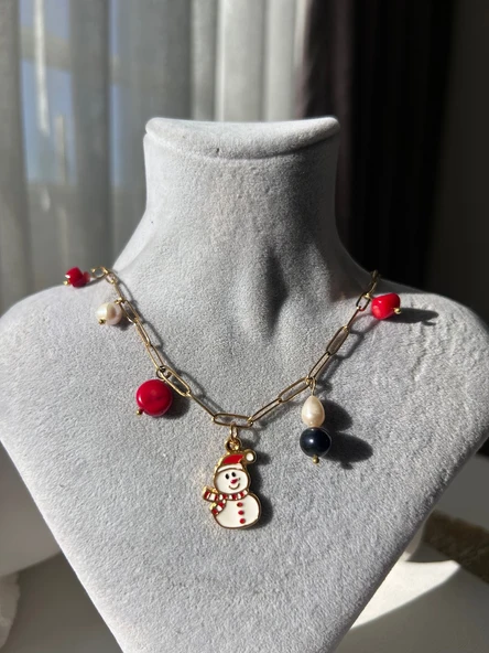 Araç zincir yılbaşı charm kolye - Resim 2