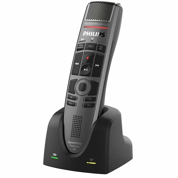 Philips SpeechMike Premium Air Kablosuz Dikte USB Mikrofon, Basmalı Düğme