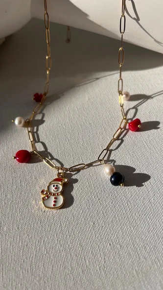 Araç zincir yılbaşı charm kolye - Resim 4