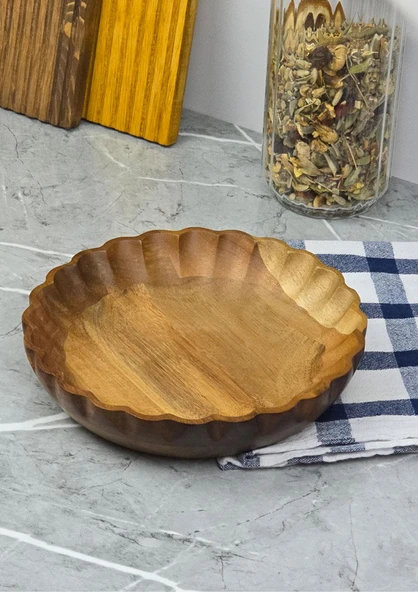 Akasya Kase - Doğal Yemek Kasesi - 20 CM, 600 ML