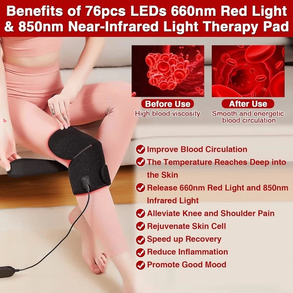 JOBYNA 660nm Kırmızı Işık ve 850nm Yakın Kızılötesi Işık Terapisi - 4