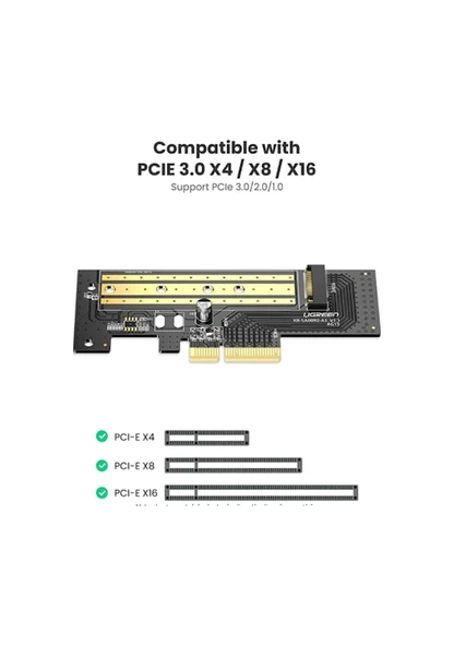 Ugreen Pcıe 3.0 X 4 Nvme M.2 Ssd Dönüştürücü Adaptör - Resim 3