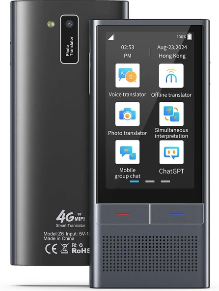 RUISJ Dil Tercüman Cihazı, 139 Dil için İki Yönlü Anlık Ses Tercümanı