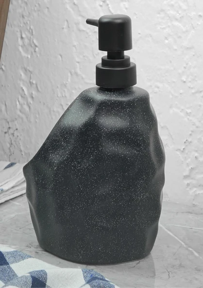 Taş Desenli Sıvı Sabunluk - Sünger Hazneli Mutfak Sabunluğu - 700 ML -  Çakıl Desen - 9