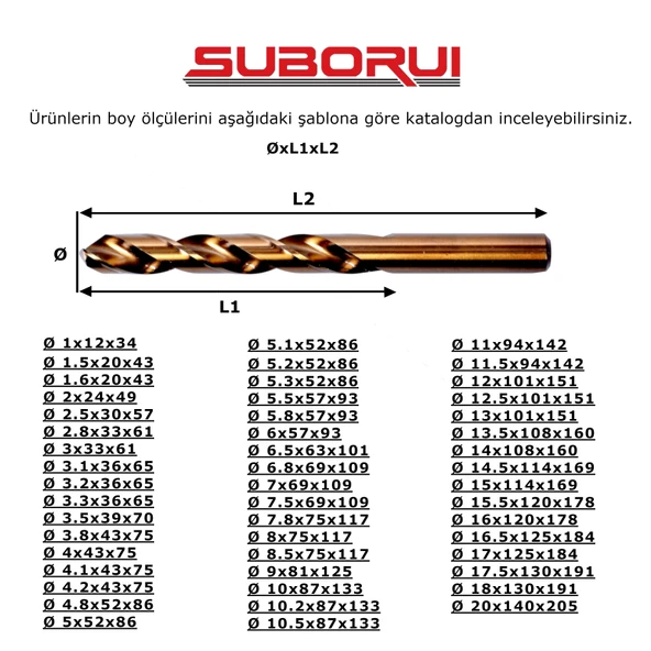 ALTIN SERİSİ HSS Co Ø15 mm Matkap - Resim 2