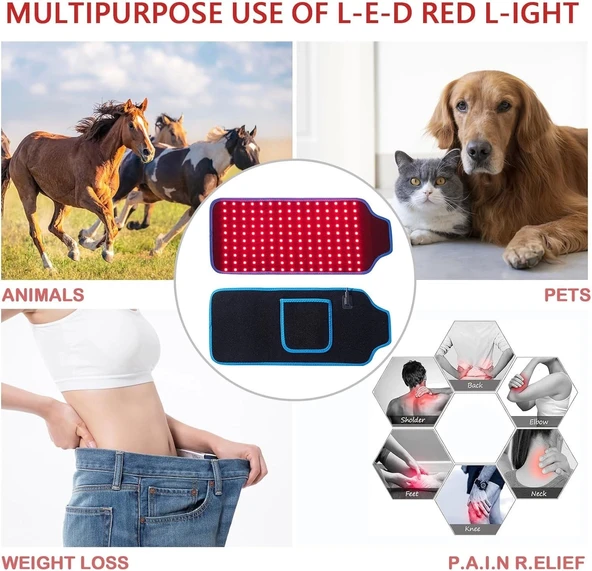 JOBYNA Kırmızı ve Kızılötesi Işık Terapi Kemeri, 660nm L-E-D Kırmızı Işık - 2