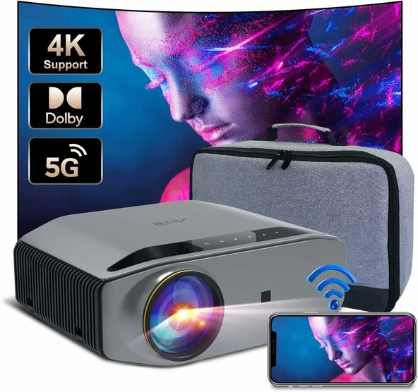 Artlii Energon2 Dış Mekan Bluetooth Projektörü - 4K Destekler - 5G Wifi