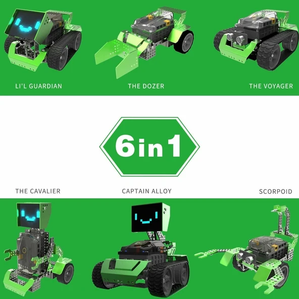 Robobloq Qoopers 6'sı 1 Arada Programlama Robotu Yapı Kiti - 3