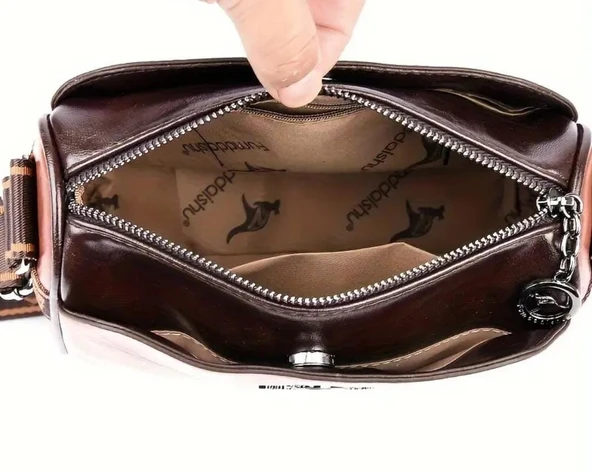 Vintage Kaliteli Lüks Yeşil Mini Omuz Çantası - 3