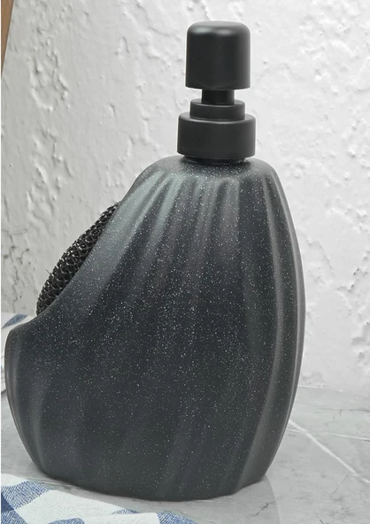 Taş Desenli Sıvı Sabunluk - Sünger Hazneli Mutfak Sabunluğu - 700 ML - Dalga Desen - 9