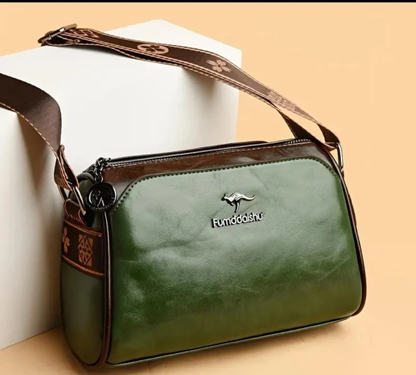 Vintage Kaliteli Lüks Yeşil Mini Omuz Çantası