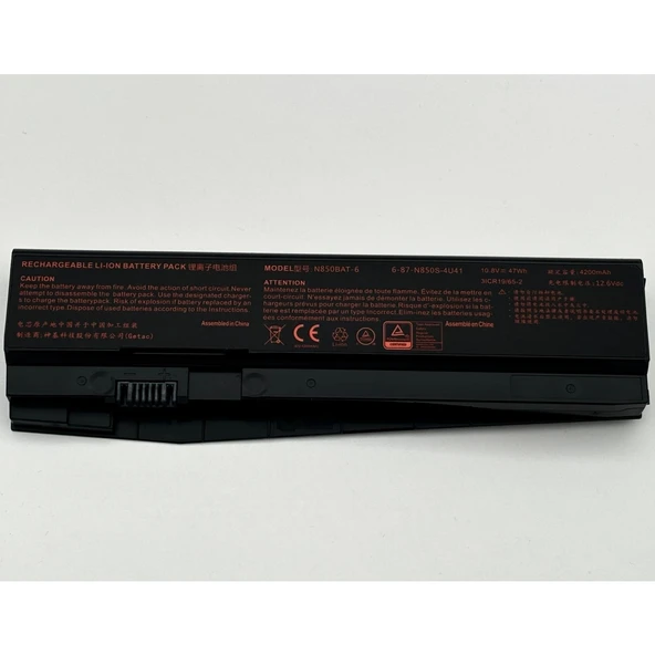 N850BAT-6 Notebook Batarya Pil – Yüksek Performanslı, Uzun Ömürlü, Orijinal Uyumlu Güç Kaynağı - Resim 2