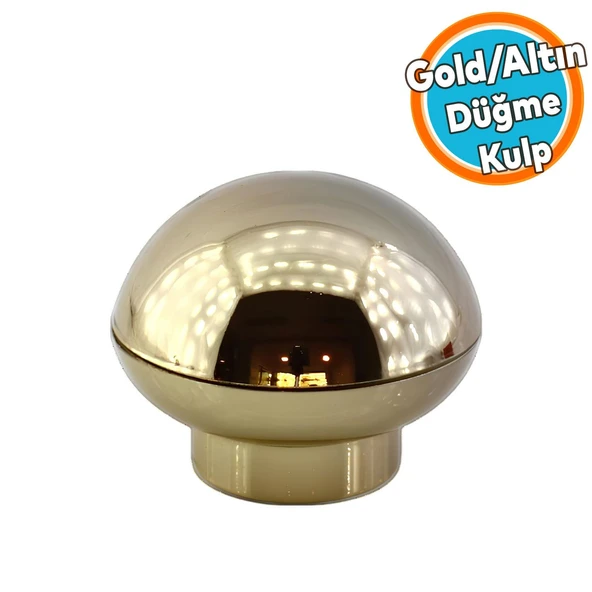 Mobilya Mutfak Dolap Dolabı Çekmece Kulpu Kulbu Plastik Altın Tek Vidalı Düğme Kulp Gold