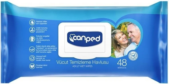 Canped 48'li 3 Adet Vücut Temizleme Havlusu